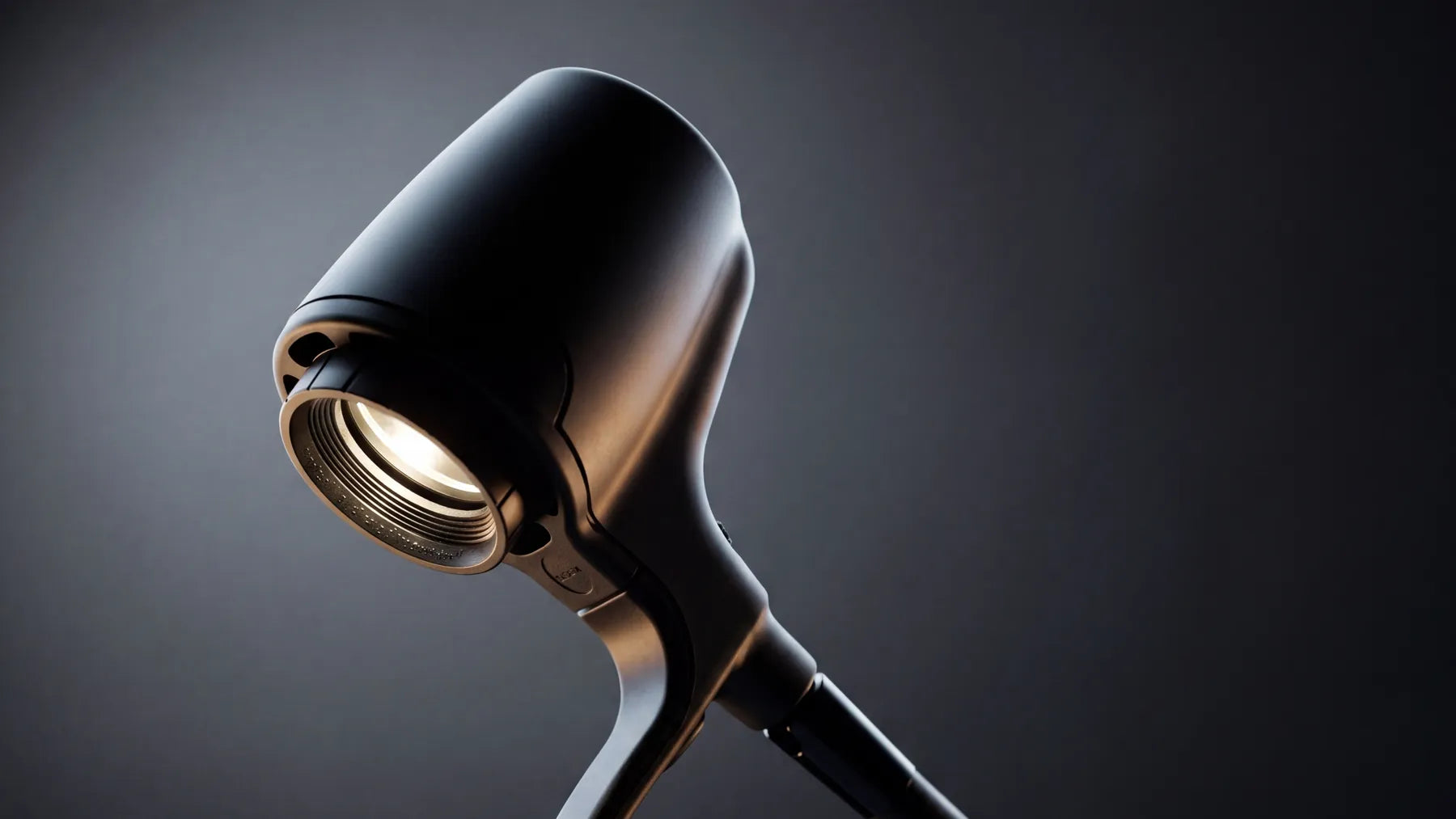 The head of an HD Pro, switched on, close up