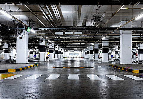 LED lights in parking structures