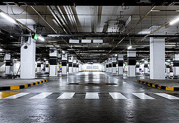 LED lights in parking structures