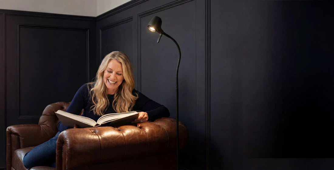 Woman reading a book with a HD Pro Light