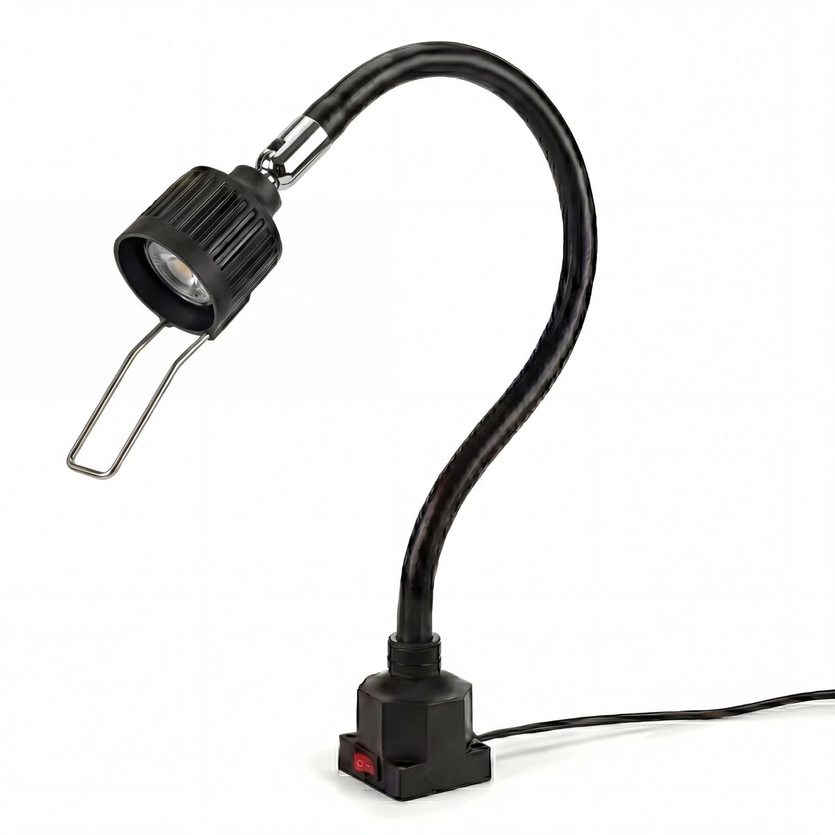 The Workshop Light Reach Swivel, with the handle on its head and the switch on its base