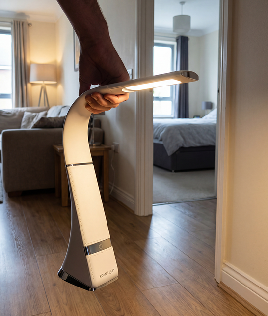 Person carrying HD Roam light