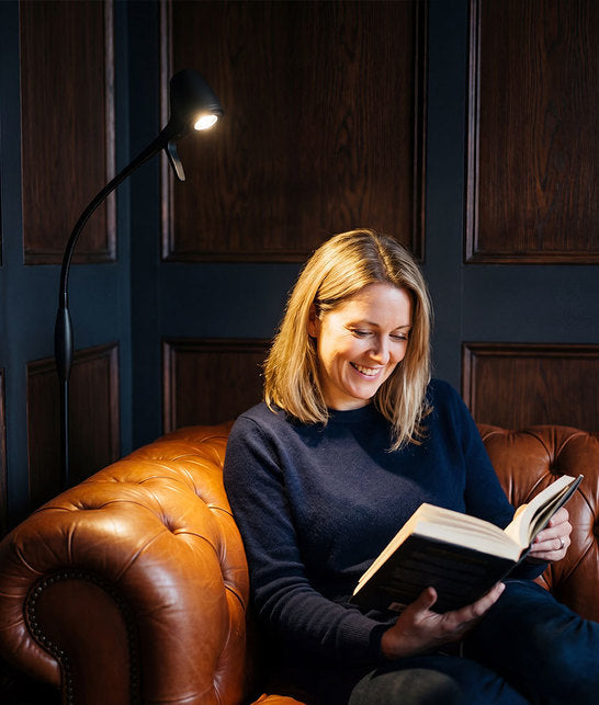 Woman reading with HD Original floor light