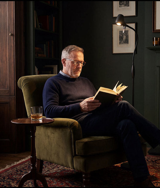 Man reading with HD Original floor light