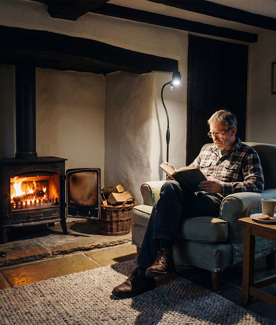 Man reading with HD Original floor light