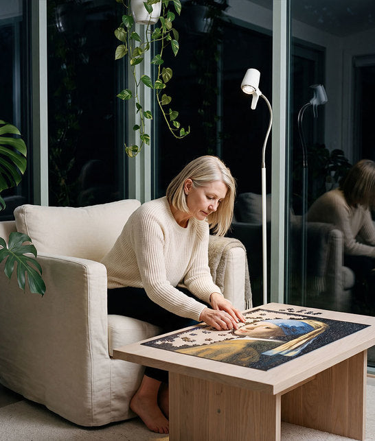 Woman reading with HD Original floor light