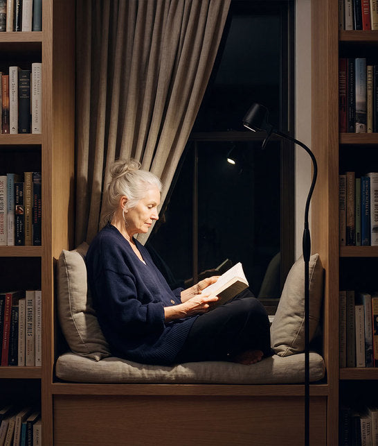 Woman reading with HD Original floor light