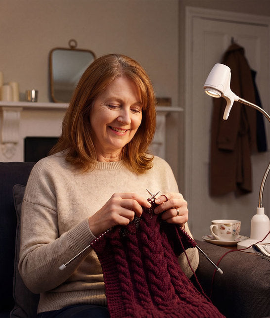 Woman knitting -  HD Original table light