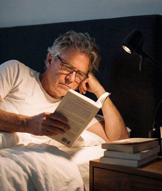 Man reading with HD Original table light